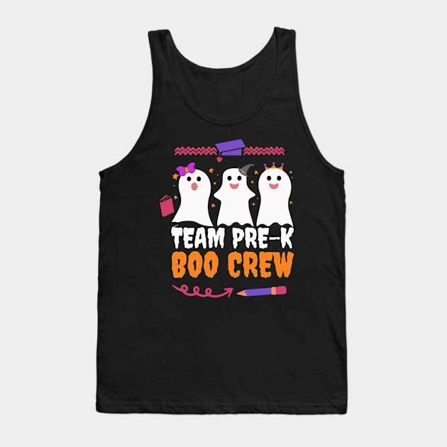 Team Pre-K Boo Crew Halloween Tank Top by VisionDesigner